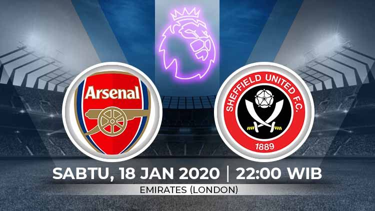 Berikut prediksi pertandingan antara Arsenal vs Sheffield United dalam lanjutan Liga Inggris pekan ke-23, Sabtu (18/01/20) di Emirates Stadium. Copyright: © Grafis:Ynt/Indosport.com