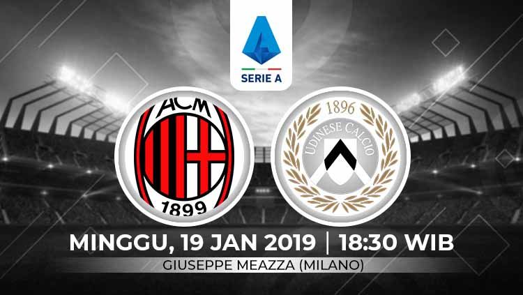 Prediksi pertandingan AC Milan vs Udinese tampaknya bakal menjadi penentu tuah Zlatan Ibrahimovic di Liga Italia 2019-20, Minggu (19/01/20). Copyright: © Grafis:Ynt/Indosport.com