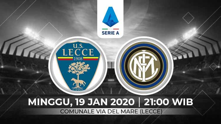 Berikut prediksi pertandingan Serie A Liga Italia antara Lecce vs Inter Milan, Minggu (19/01/20). Copyright: © Grafis:Ynt/Football265.com