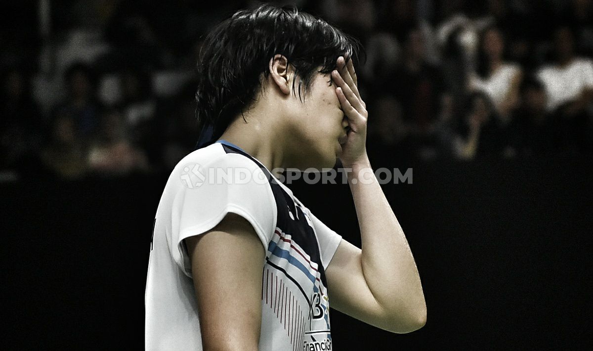 Pebulutangkis asal Korea, An Se-young pada babak perempatfinal Indonesia Masters 2020 di Istora Senayan, Jakarta, (17/01/20). Hari ini ia akan menghadapi Gregoria Mariska Tunjung di final Australian Open 2022. Copyright: © Herry Ibrahim/INDOSPORT