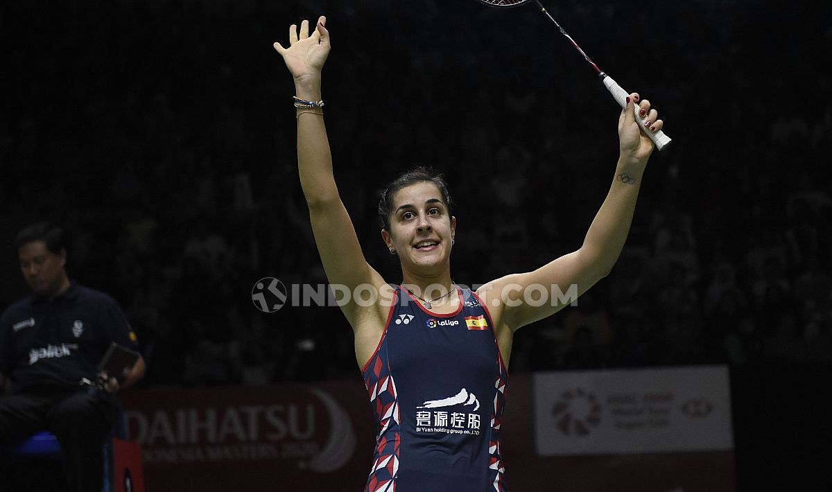 Carolina Marin bernasib mujur di Olimpiade setelah berhasil merengkuh juara Australia Open. Copyright: © Herry Ibrahim/INDOSPORT