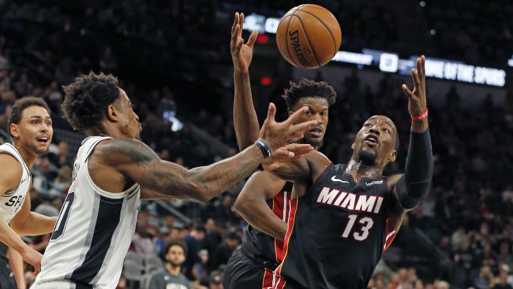 Laga NBA antara Miami Heat vs San Antonio Spurs Copyright: © Ronald Cortes/Getty Images