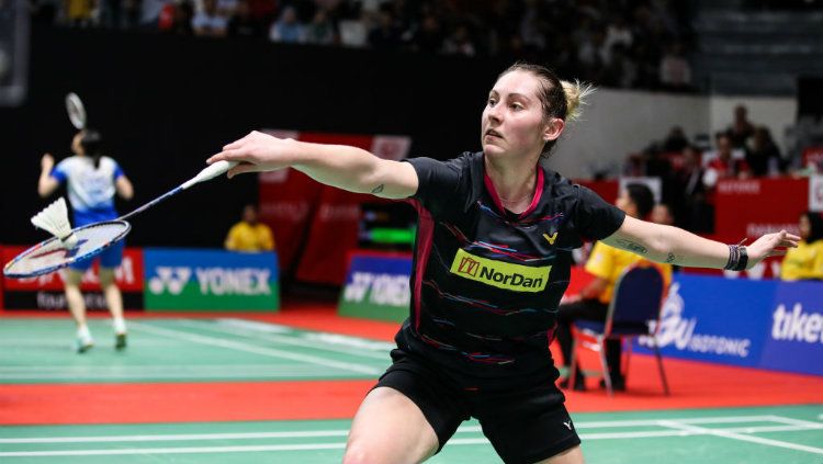 Kirsty Gilmour yang dulu pernah menjadi bahan 'lelucon' suporter Indonesia, kini sedang menapaki jalan kebangkitan sebagai Ratu Bulutangkis Skotlandia. Copyright: © Getty Images/Shi Tang