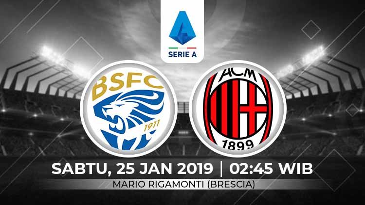 Berikut presdiksi pertandingan Serie A Italia 2019-2020 pekan ke-21 antara Brescia vs AC Milan Copyright: © Grafis:Ynt/Indosport.com