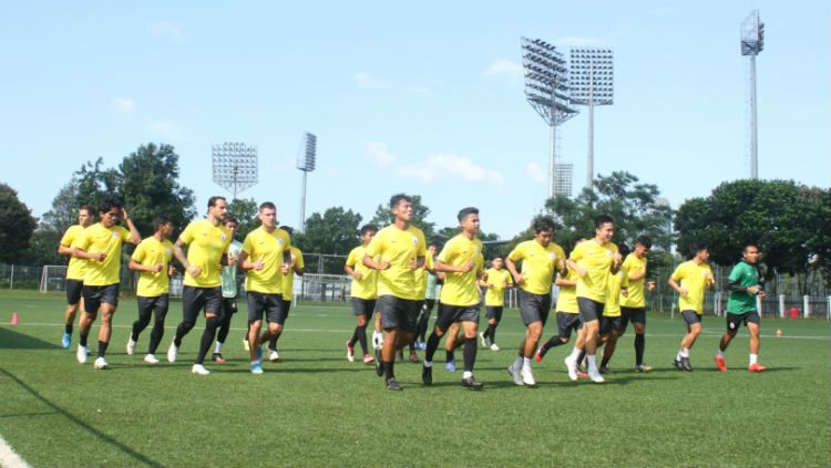 Klub Liga 1 PSS Sleman berlatih di Lapangan ABC Senayan. Copyright: © Media PSS Sleman