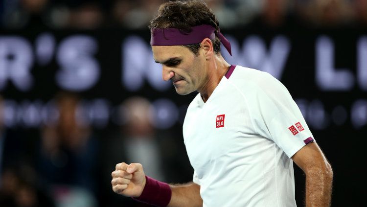 Roger Federer melaju ke perempatfinal Australia Terbuka 2020. Copyright: © Jack Thomas/Getty Images