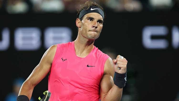 Petenis asal Spanyol, Rafael Nadal, rupa-rupanya berharap rekannya, Novak Djokovic mengalami kekalahan di turnamen Grand Slam, Australia Terbuka 2020. Copyright: © Clive Brunskill/Getty Images
