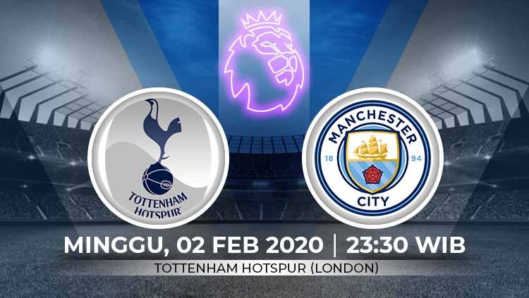 Pertandingan lanjutan Liga Inggris 2019-2020 antara Tottenham Hotspur vs Manchester City. Copyright: © Grafis:Ynt/Indosport.com