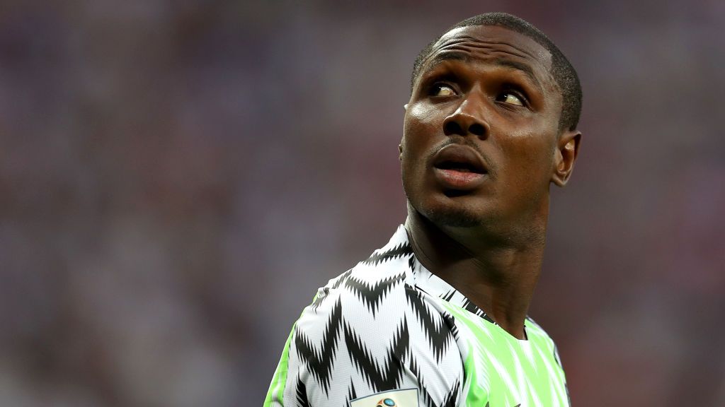 Manchester United resmi kedatangan striker anyar dari klub Liga China, Shanghai Shenhua yakni Odion Ighalo pada detik-detik bursa transfer musim dingin Liga Inggris ditutup. Copyright: © Catherine Ivill/Getty Images