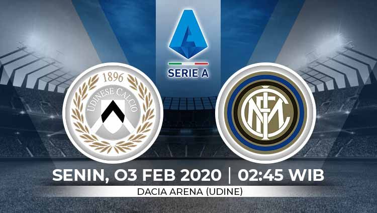 Berikut prediksi pertandingan antara Udinese vs Inter Milan dalam lanjutan Serie A Italia pekan ke-22, Senin (03/02/2020) dini hari WIB. Copyright: © Grafis:Ynt/Indosport.com