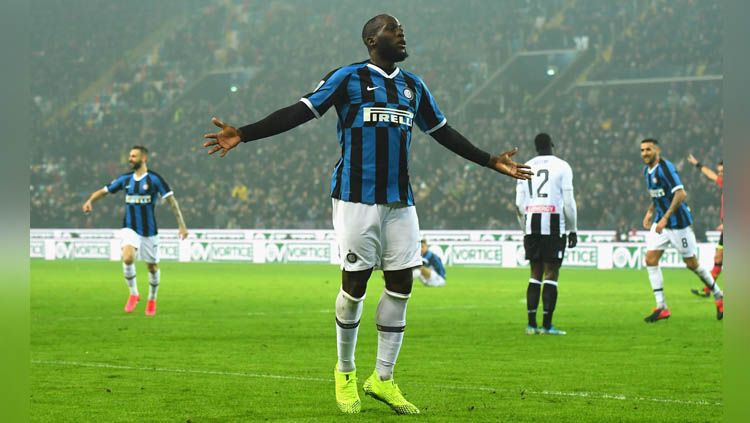 Striker Inter Milan Romelu Lukaku. Copyright: © Twitter/@Inter_en