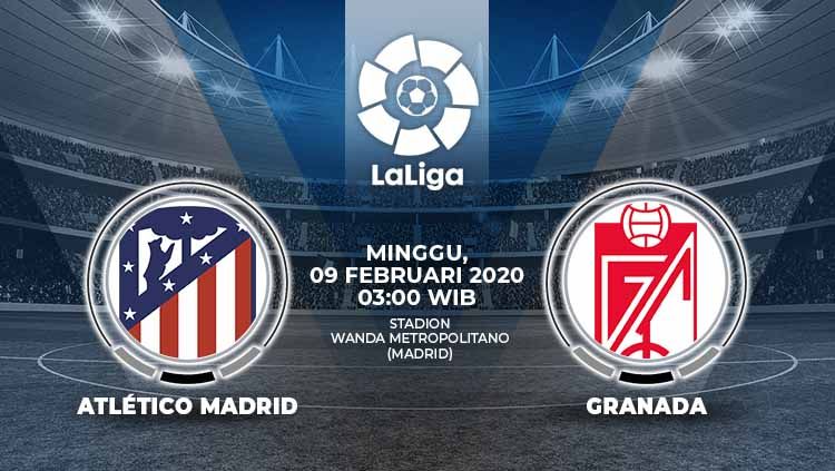 Berikut prediksi pertandingan Atletico Madrid vs Granada dalam lanjutan LaLiga Spanyol 2019-2020 pekan ke-23, Minggu (09/02/20) WIB Copyright: © INDOSPORT