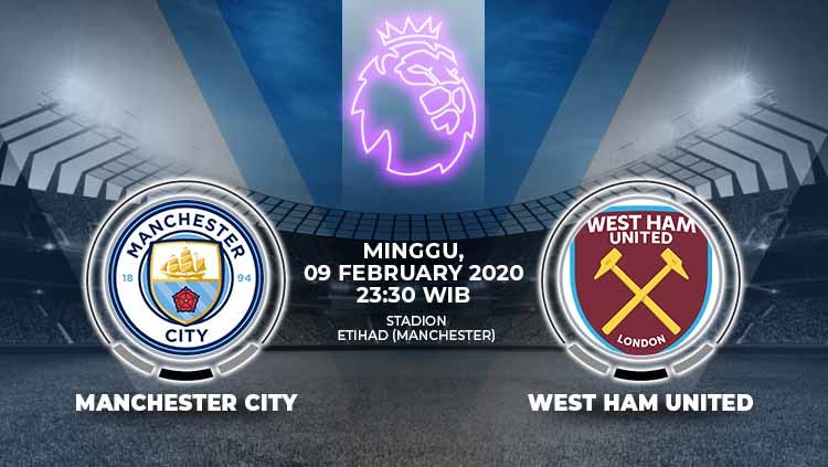 Berikut prediksi pertandingan Manchester City vs West Ham United dalam lanjutan Liga Inggris 2019-2020 pekan ke-26, Minggu (09/02/20) WIB Copyright: © INDOSPORT
