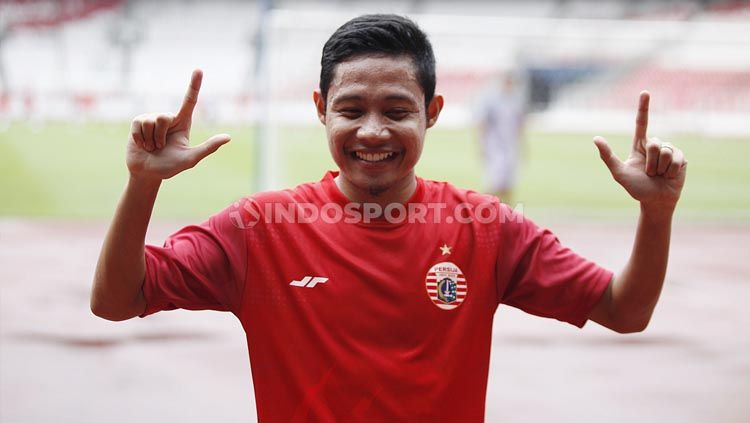 Pemain anyar Persija Jakarta, Evan Dimas Darmono mengaku puas setelah Persija berhasil meraih kemenangan atas Sabah FA 2-0. Copyright: © Herry Ibrahim/INDOSPORT