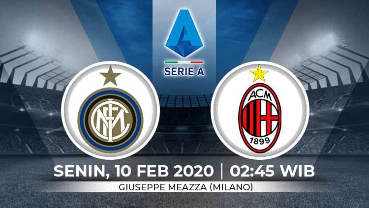Berikut prediksi pertandingan Serie A Liga Italia Inter Milan vs AC Milan, Senin (10/02/20). Copyright: © Grafis:Ynt/Indosport.com