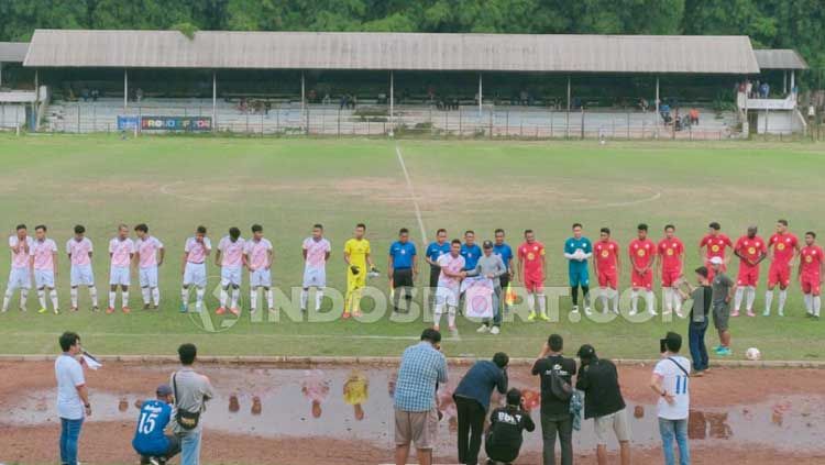 Pertandingan antara PSB Bogor vs klub Liga 1, Barito Putera. Copyright: © Martini Gibsian/INDOSPORT