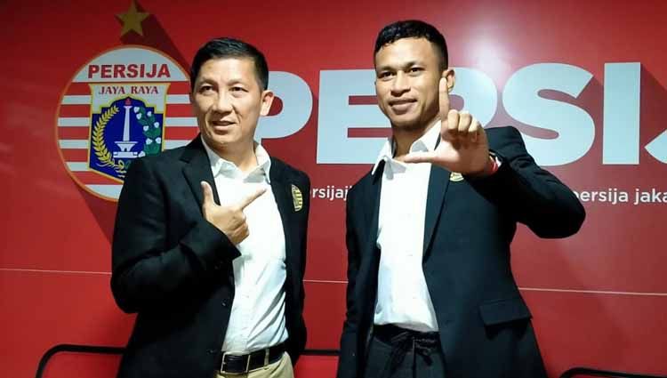 Direktur Olahraga Persija Jakarta, Ferry Paulus (kiri) dan Osvaldo Haay. Copyright: © Zainal Hasan/INDOSPORT
