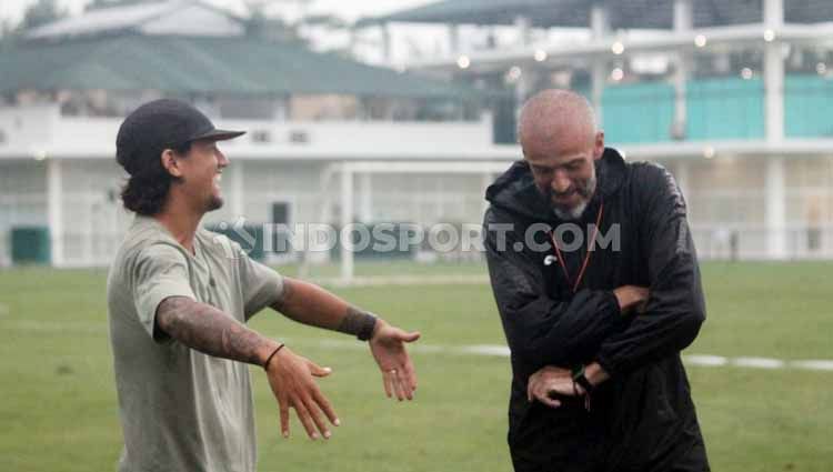 Pemain PSS Sleman, Irfan Bachdim, mengaku sedih dengan mundurnya Eduardo Perez sebagai pelatih. Copyright: © Ronakd Seger Prabowo/INDOSPORT