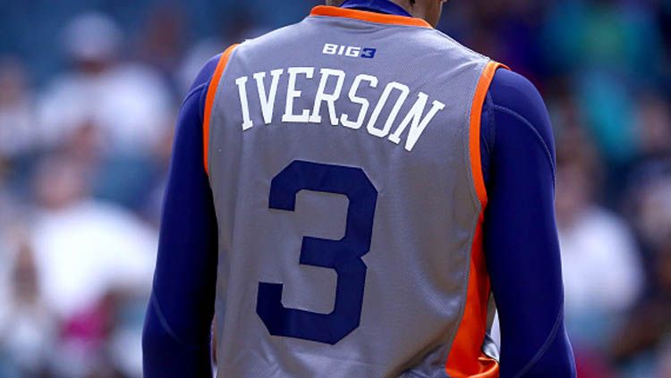 Allen Iverson, Legenda  basket NBA dari tim Philadelphia 76ers. Copyright: © Ronald Martinez/GettyImages