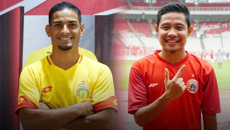 Renan Silva serta Evan Dimas, dua nama itu sepertinya bisa menggambarkan kisah jawara yang tertukar di bursa transfer jelang Liga 1 2020, antara Bhayangkara FC dan Persija Jakarta. Copyright: © republika/bolaskor