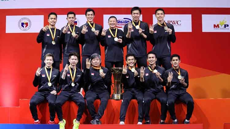 Tim putra Indonesia di Badminton Asia Team Championship 2020. Copyright: © Humas PBSI