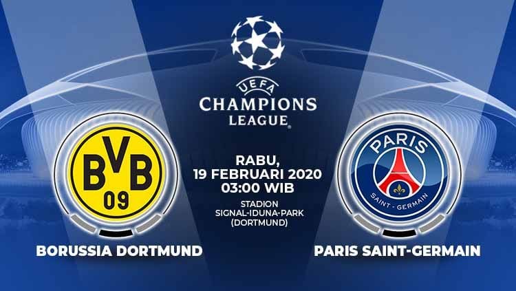 Pertandingan antara Borussia Dortmund vs Paris Saint-Germain (Liga Champions). Copyright: © Grafis:Yanto/Indosport.com