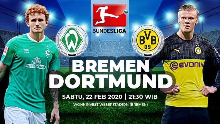 Berikut prediksi pertandingan Bundesliga Jerman antara Werder Bremen vs Borussia Dortmund, Sabtu (22/02/20). Copyright: © Grafis:Yanto/Indosport.com