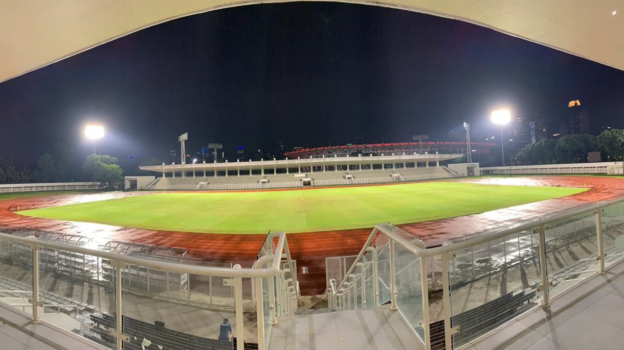 Kondisi Stadion Madya Senayan, Jakarta, yang menjadi kandang PSM Makassar diajang Piala AFC 2020. Copyright: © Media PSM