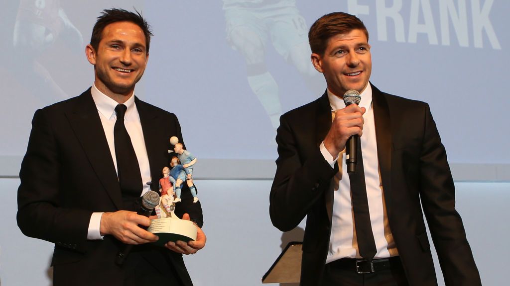 Dua legenda Timnas Inggris, Frank Lampard (kiri) dan Steven Gerrard. Copyright: © John Walton - EMPICS / Contributor via Getty Images