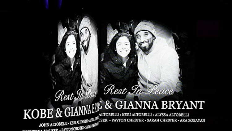 Penghormatan terakhir untuk Kobe Bryant dan Gianna Bryant di Staples Center dengan tajuk Celebration of Life pada tanggal (24-02-20) waktu setempat Copyright: © Kevork Djansezian/Getty Images
