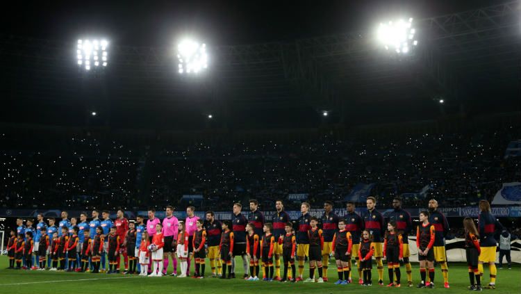 Napoli vs Barcelona di Liga Champions. Copyright: © Michael Steele/Getty Images