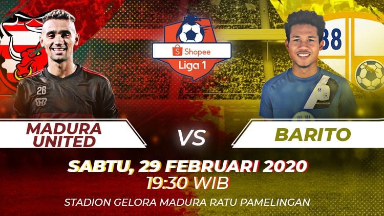 Link live streaming pertandingan Liga 1 2020 pekan pertama antara Madura United vs Barito Putera di Vidio.com. Copyright: © Amanda Dwi Ayustri/INDOSPORT