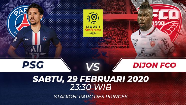 Berikut prediksi pertandingan Ligue 1 Prancis antara PSG vs Dijon, Sabtu (29/02/20), mulai pukul 23.30 WIB. Copyright: © Grafis:Frmn/Indosport.com