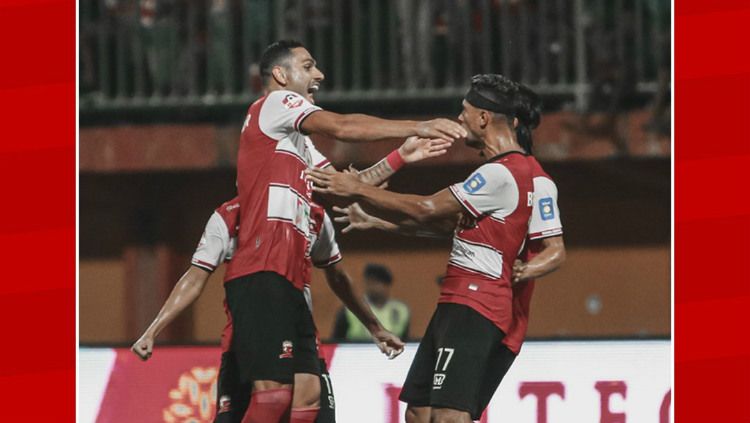 Terdapat 3 catatan mendereng usai Madura United cukur Barito Putera dengan skor yang cukup telak, yakni 4-0 di Liga 1 2020, Sabtu (29/02/20). Copyright: © Twitter/@MaduraUnitedFC
