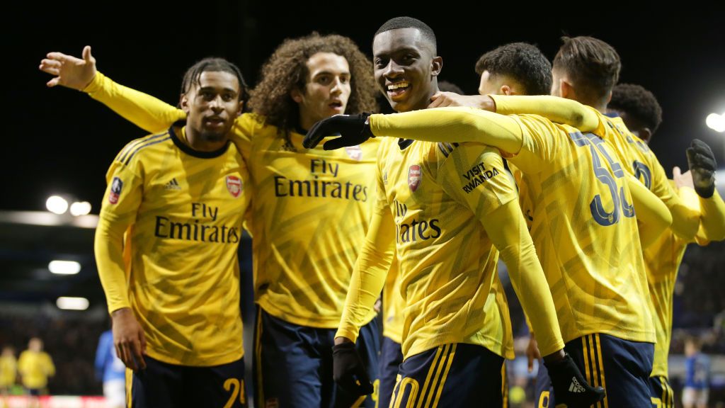 Skuat Arsenal. Copyright: © Robin Jones/Getty Images