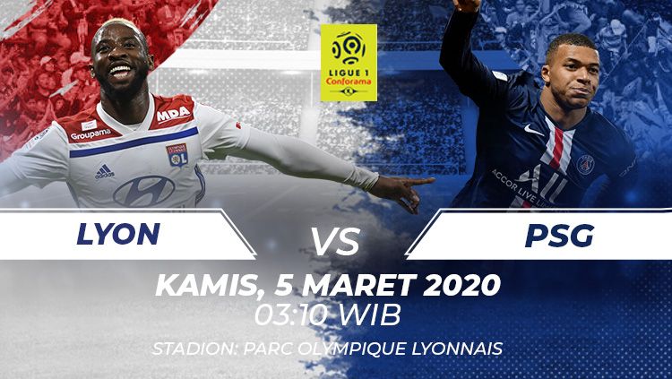 Berikut link live streaming pertandingan antara Lyon vs Paris Saint-Germain (PSG) dalam semifinal Piala Prancis, Kamis (05/02/20) dini hari WIB. Copyright: © Grafis:Frmn/Indosport.com