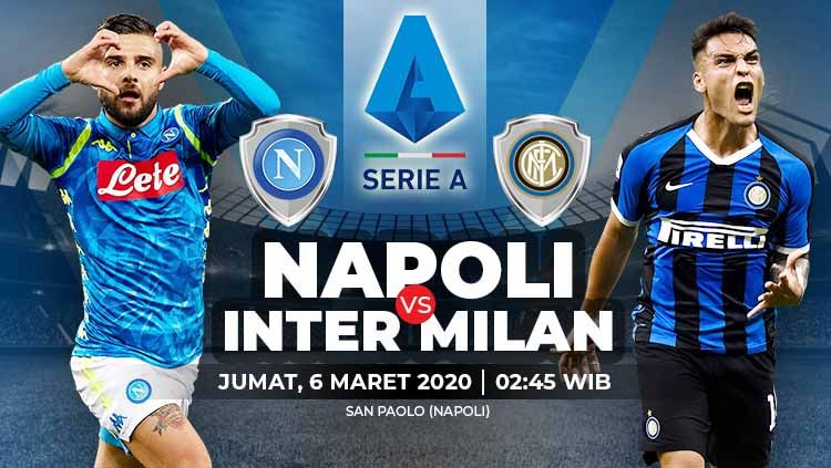 Prediksi pertandingan Coppa Italia antara Napoli vs Inter Milan. Ada balas dendam di kandang lawan. Copyright: &copy; Grafis: Yanto/Indosport.com