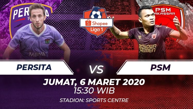 Berikut prediksi pertandingan antara Persita Tangerang vs PSM Makassar dalam lanjutan Liga 1 2020 pekan ke-2, Jumat (06/03/20). Copyright: © Grafis:Frmn/Indosport.com