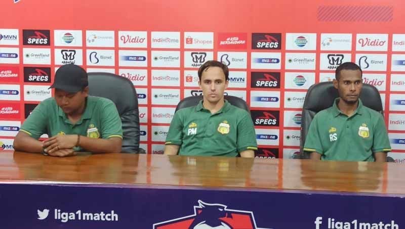 Sesi jumpa pers Bhayangkara pasca laga melawan Persik Kediri pada Liga 1, Jumat (06/03/20). Copyright: © Media Official Persik