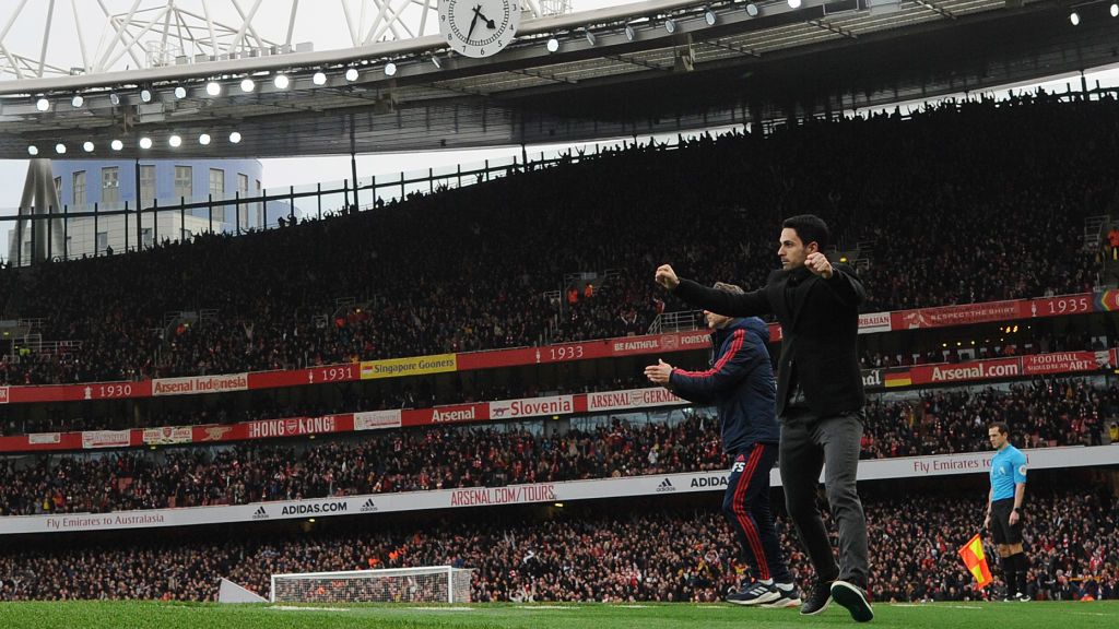 Mikel Arteta bersyukur Arsenal menang atas Norwich City di Liga Inggris. Copyright: © Stuart MacFarlane/Arsenal FC via Getty Images