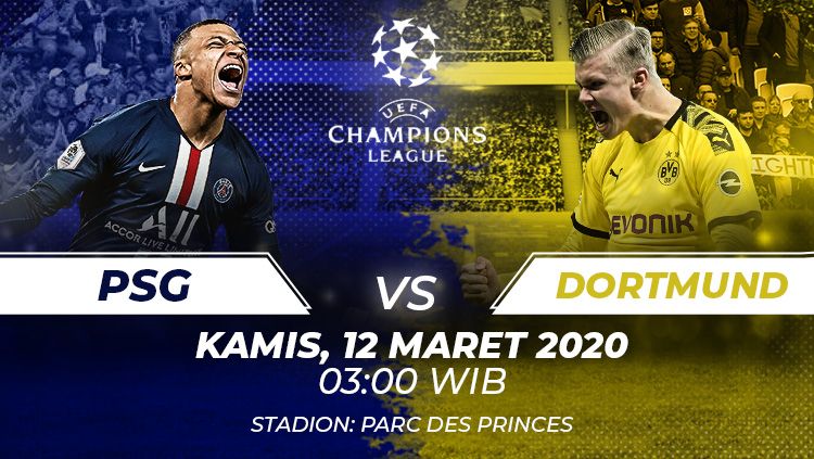 Link Live Streaming Pertandingan Liga Champions: PSG vs Dortmund. Copyright: © Grafis:Frmn/Indosport.com
