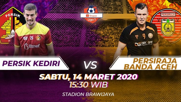 Berikut prediksi pertandingan antara Persik Kediri vs Persiraja Banda Aceh dalam lanjutan Liga 1 2020 pekan ke-3, Sabtu (14/03/20) sore WIB. Copyright: © Amanda Dwi Ayustri/INDOSPORT