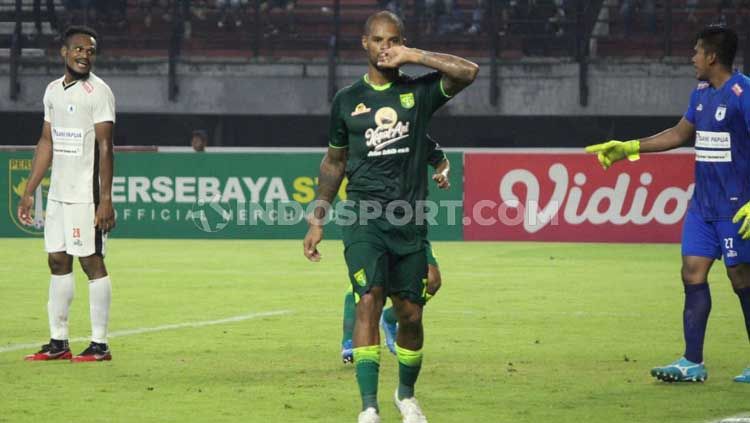 Keputusan striker Persebaya Surabaya yakni David Da Silva untuk mundur ternyata dibenarkan manajemen. Copyright: © Fitra Herdian Ariestianto/INDOSPORT