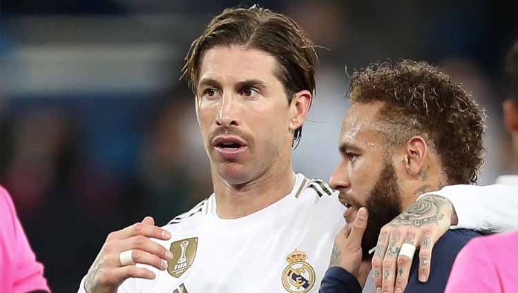 Muak dengan raksasa LaLiga Spanyol, Real Madrid, Sergio Ramos 'ngemis bantuan' ke Neymar demi gabung PSG. Copyright: © Raddad Jebarah/NurPhoto via Getty Images