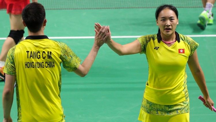 Pelatih bulutangkis Hong Kong, Tim He Yiming, sudah siapkan strategi untuk menjaga kestabilan performa ganda campuran beda usia Tang Chun Man/Tse Ying Suet. Copyright: © Visual China Group via Getty Images/Visual China Group via Getty Images