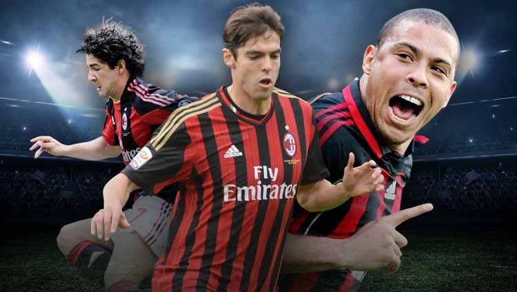 AC Milan pernah memiliki trio Brasil Kaparo (Kaka, Pato, Ronaldo) yang sempat mencuri perhatian di waktu singkat pada masa silam. Copyright: © Grafis: Yanto/INDOSPORT