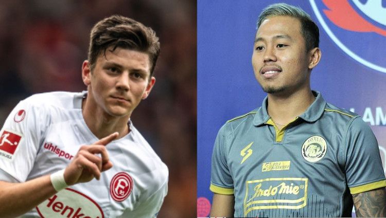 Tak ada salahnya untuk menilik produktif pemain Arema FC Kushedya Hari Yudo dengan striker eropa pencibir Egy Maulana Vikri, yakni Dawid Kownacki. Copyright: © Christian Kaspar-Bartke/Bundesliga/Bundesliga Collection via Getty Images/Media Oficer Arema FC