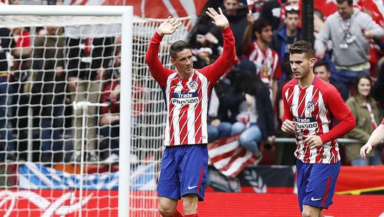 Tanggal 15 April menjadi momen bersejarah bagi Fernando Torres. Di hari itu, dia berhasil mencetak gol ke-100 di Liga Spanyol bersama Atletico Madrid. Copyright: © LaLiga