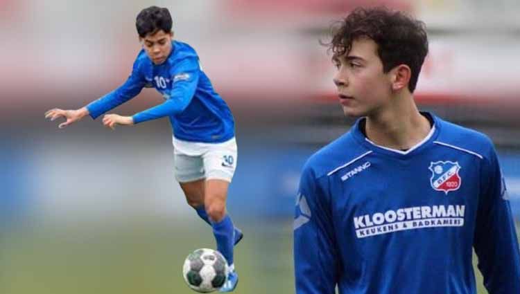 Dua bintang muda keturunan Indonesia berjuluk Lewandowski Jawa dan Messi Maluku, akhirnya resmi menjalani latihan perdana bersama klub Eredivisie Belanda, Vitesse Arnhem U-17. Copyright: © Grafis: Yanto/INDOSPORT
