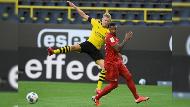 Borussia Dortmund mendapat kabar buruk terkait Erling Haaland saat mereka masih berusaha menstablikan posisi di Bundesliga dan Liga Champions. Copyright: © Twitter/@BlackYellow